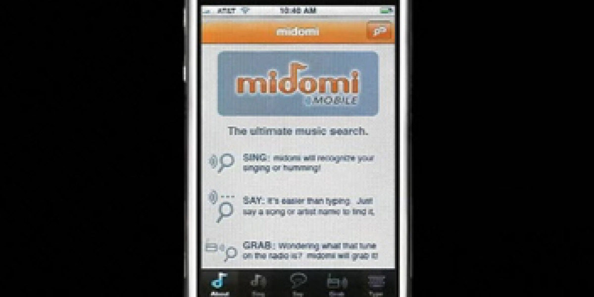 iPhone durante el proceso de reconocimiento de Midomi