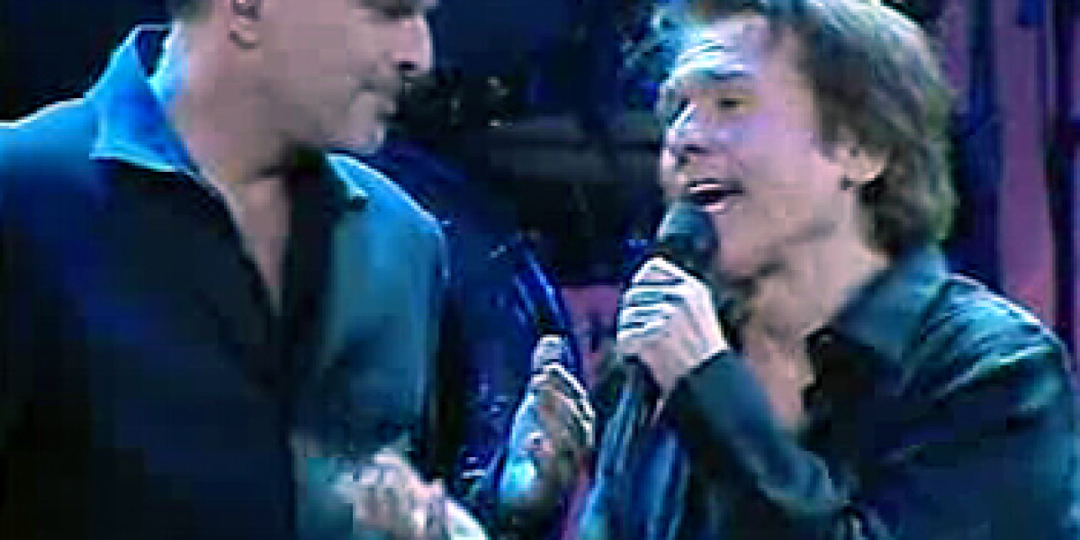 Raphael, Bosé y Bisbal durante el concierto