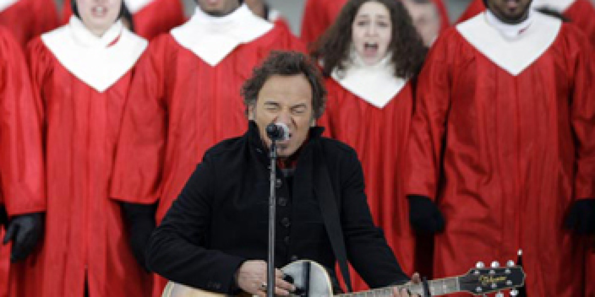 The Boss durante la actuación frente al Memorial de Lincoln, ayer