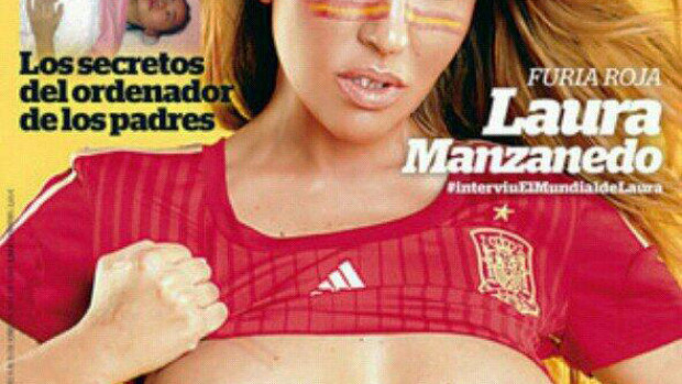 Laura Manzanedo en la portada de Interviú